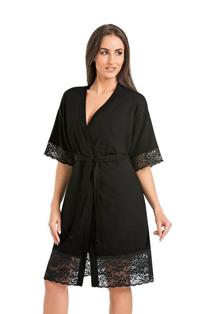 Szlafrok Damski Model Gloria 2901 Black - Teyli 