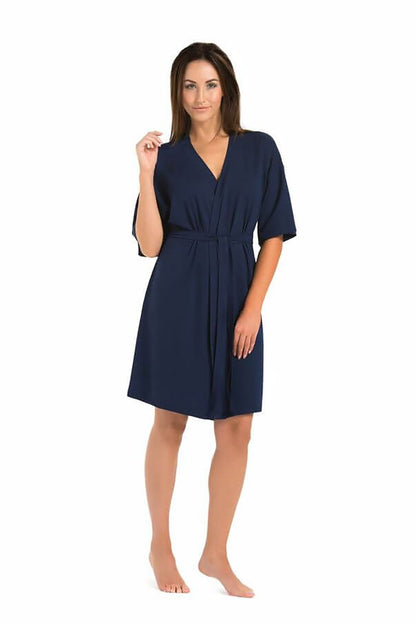  Szlafrok Damski Model Maddalena 2902 Navy - Teyli 
