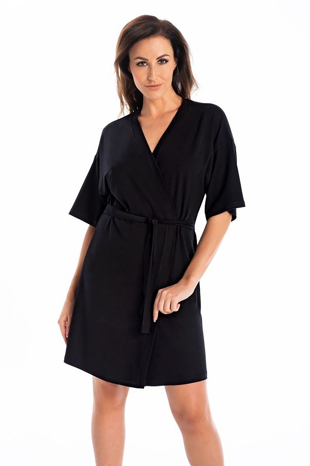  Szlafrok Damski Model Maddalena 2902 Black - Teyli 