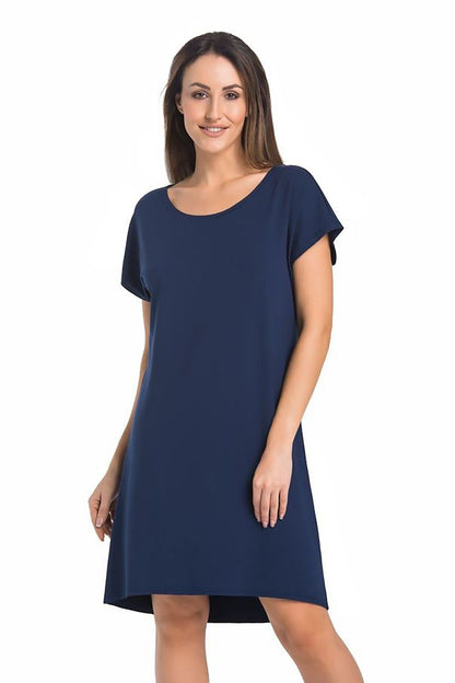  Koszulka nocna Koszula Nocna Model Luzi 2810 Navy - Teyli 
