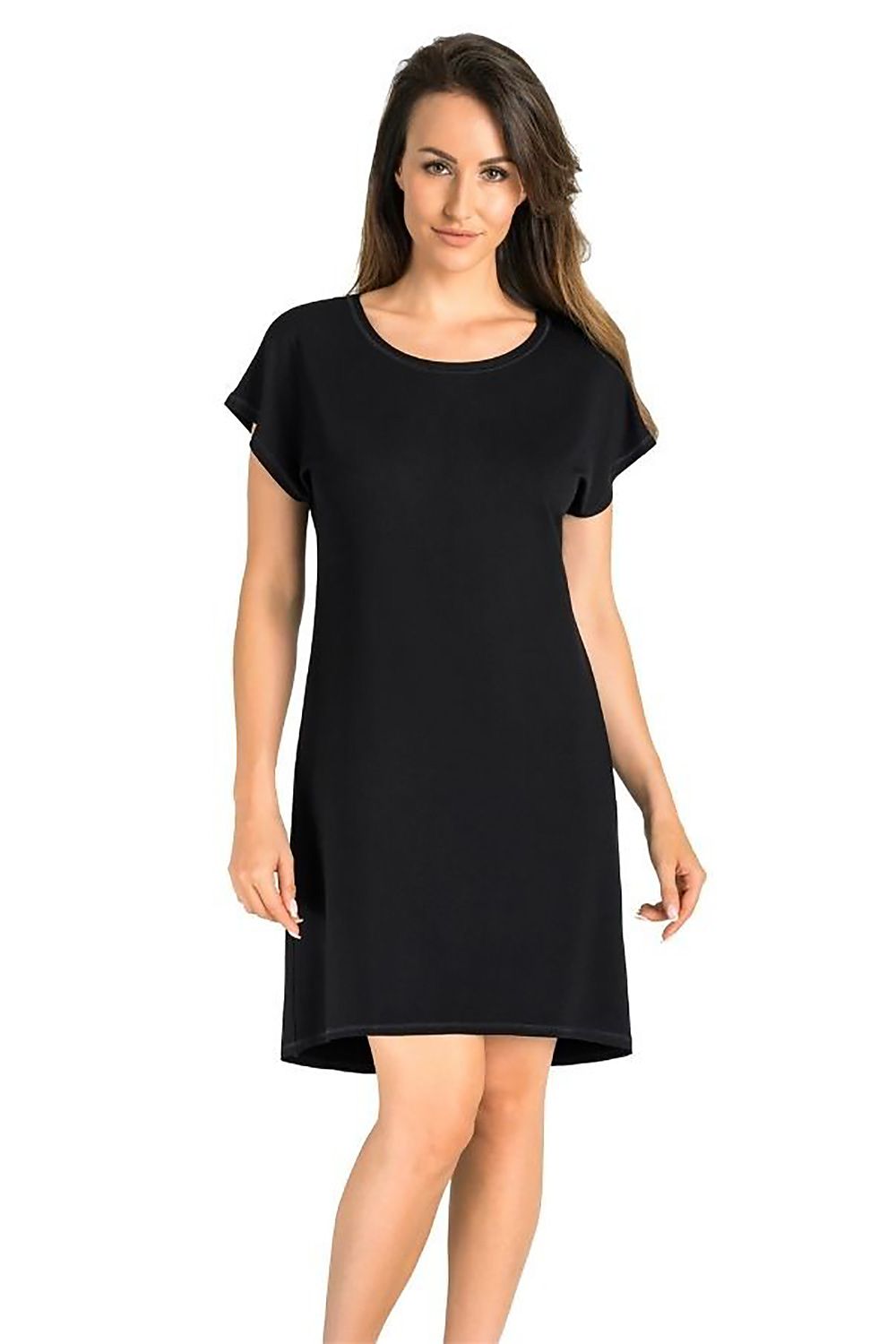  Koszulka nocna Koszula Nocna Model Luzi 2810 Black - Teyli 