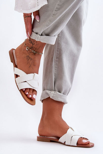  Sandał Klapki Model Aversa W-112 White - Step in style 