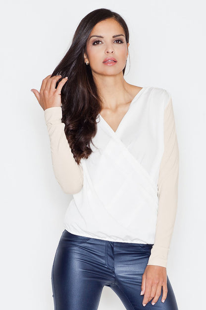   Bluzka Model 375 Beige - Figl 