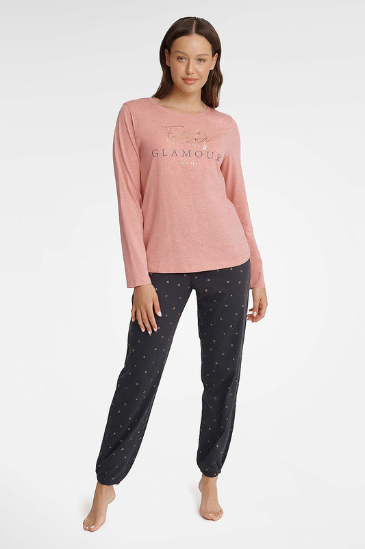  Piżama Damska Model Glam 40936-39X Pink/Grey - Henderson 