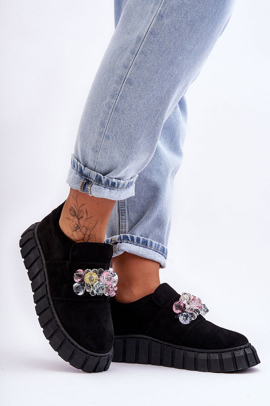   Buty Sportowe Model Desire NB615 Black Zamsz - Step in style 
