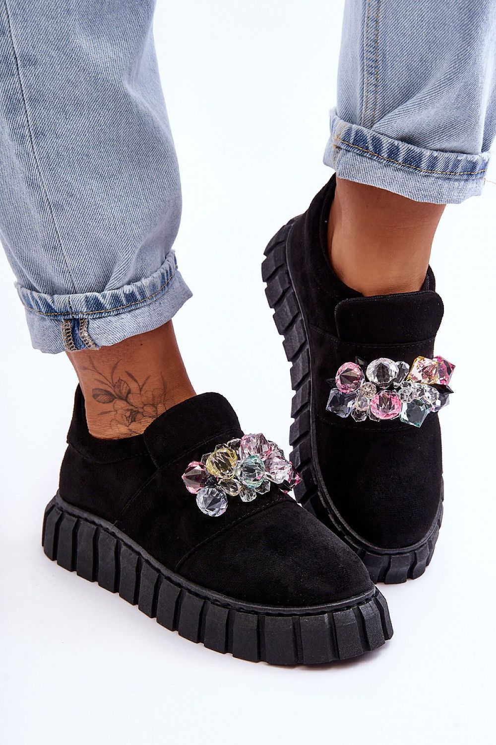   Buty Sportowe Model Desire NB615 Black Zamsz - Step in style 