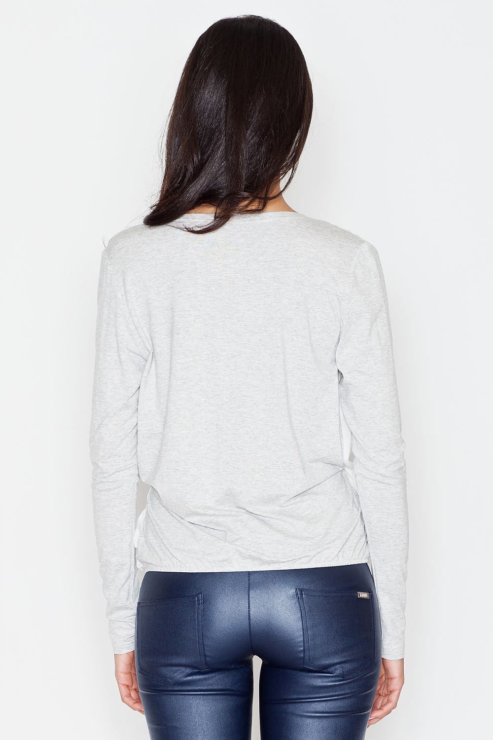   Bluzka Model 375 Light Grey - Figl 