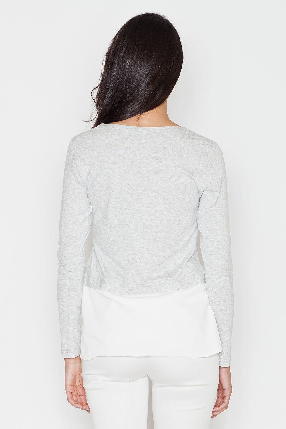   Bluzka Model 374 Light Grey - Figl 