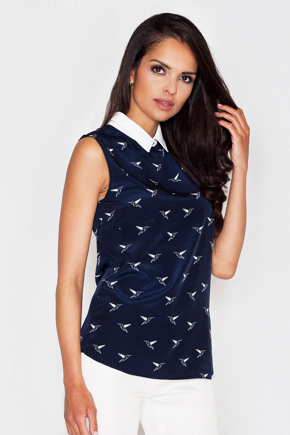   Bluzka Model 370 Navy - Figl 