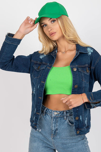   Kurtka Damska Model RO-KR-CKT-4006.16X Dark Blue - Rue Paris 