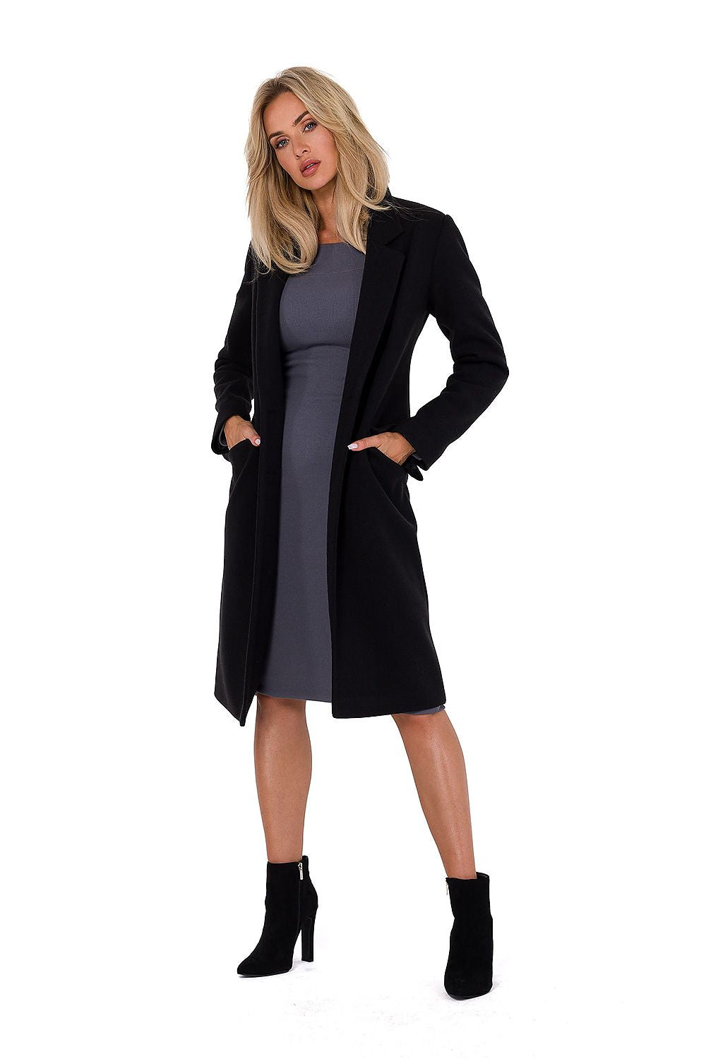   Płaszcz Damski Model MOE758 Black - Moe 