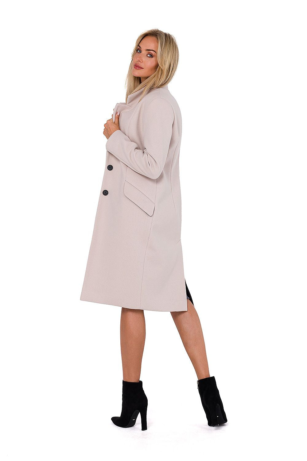   Płaszcz Damski Model MOE758 Beige - Moe 