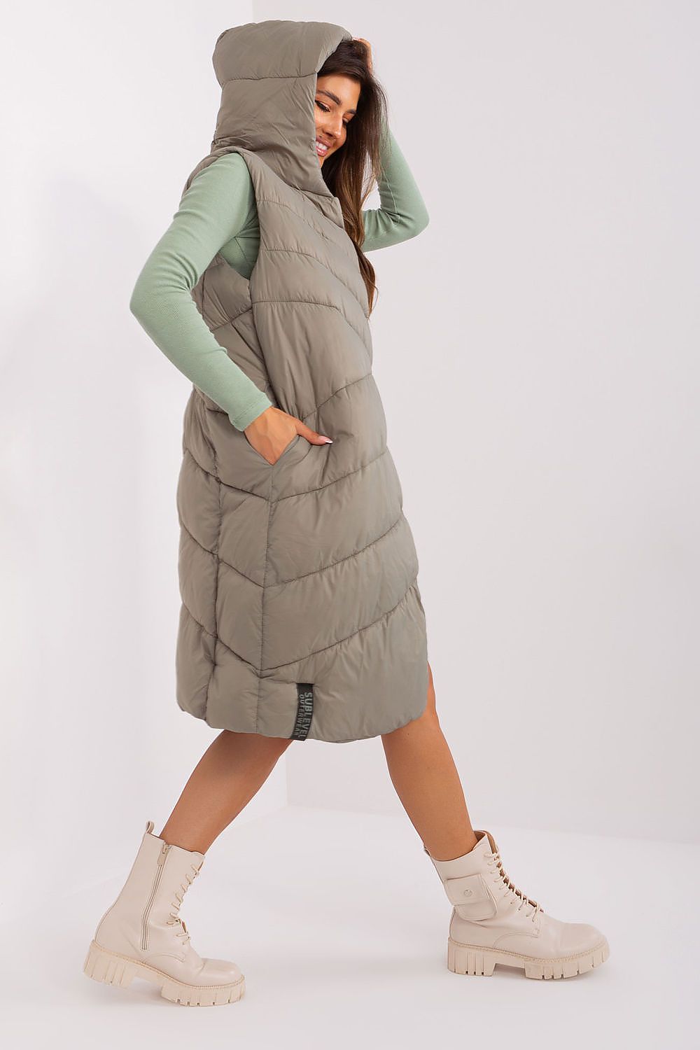   Kamizelka Model D50045X80115A3 Khaki - Sublevel 