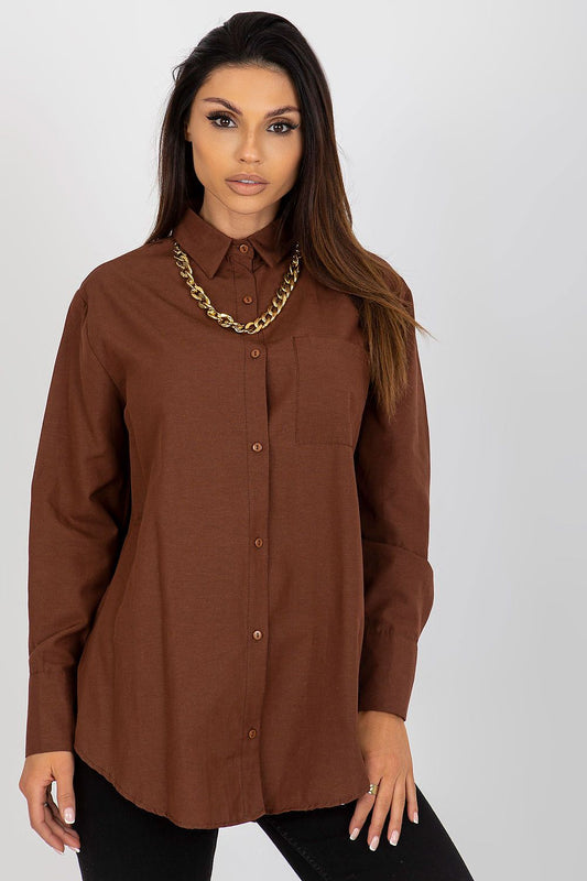   Koszula Damska Model TO-KS-7183.81P Brown - Factory Price 
