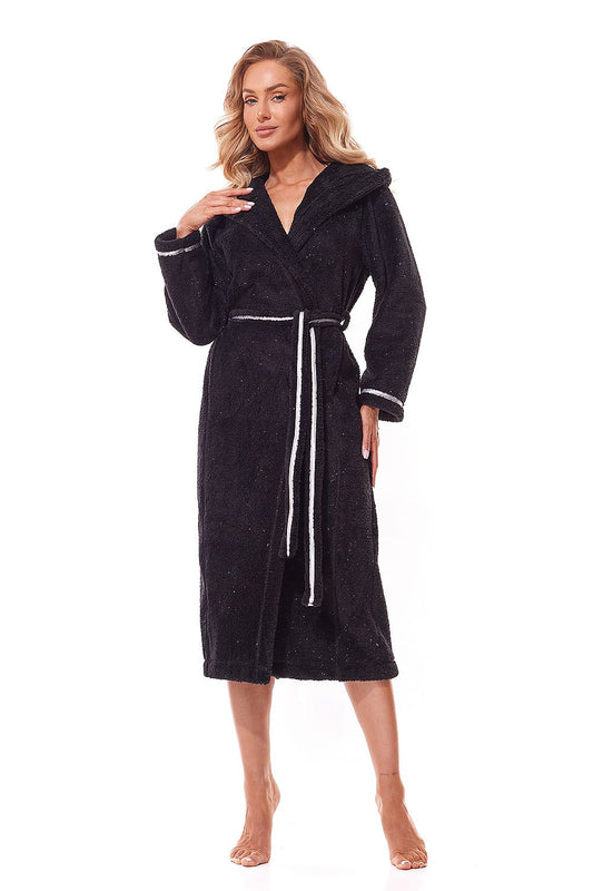 Szlafrok Damski Model Soft Long 2322 Black - L&L collection 
