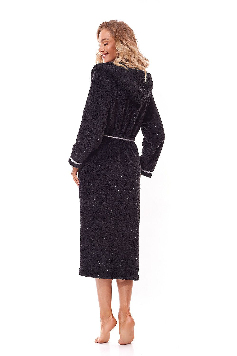 Szlafrok Damski Model Soft Long 2322 Black - L&L collection 