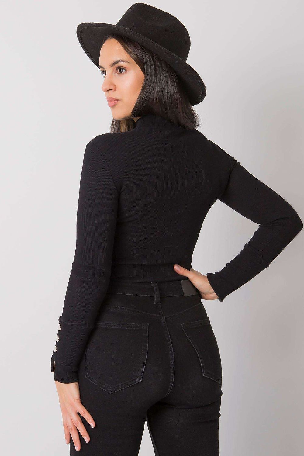   Bluzka Model RV-BZ-7317.64 Black - Rue Paris 