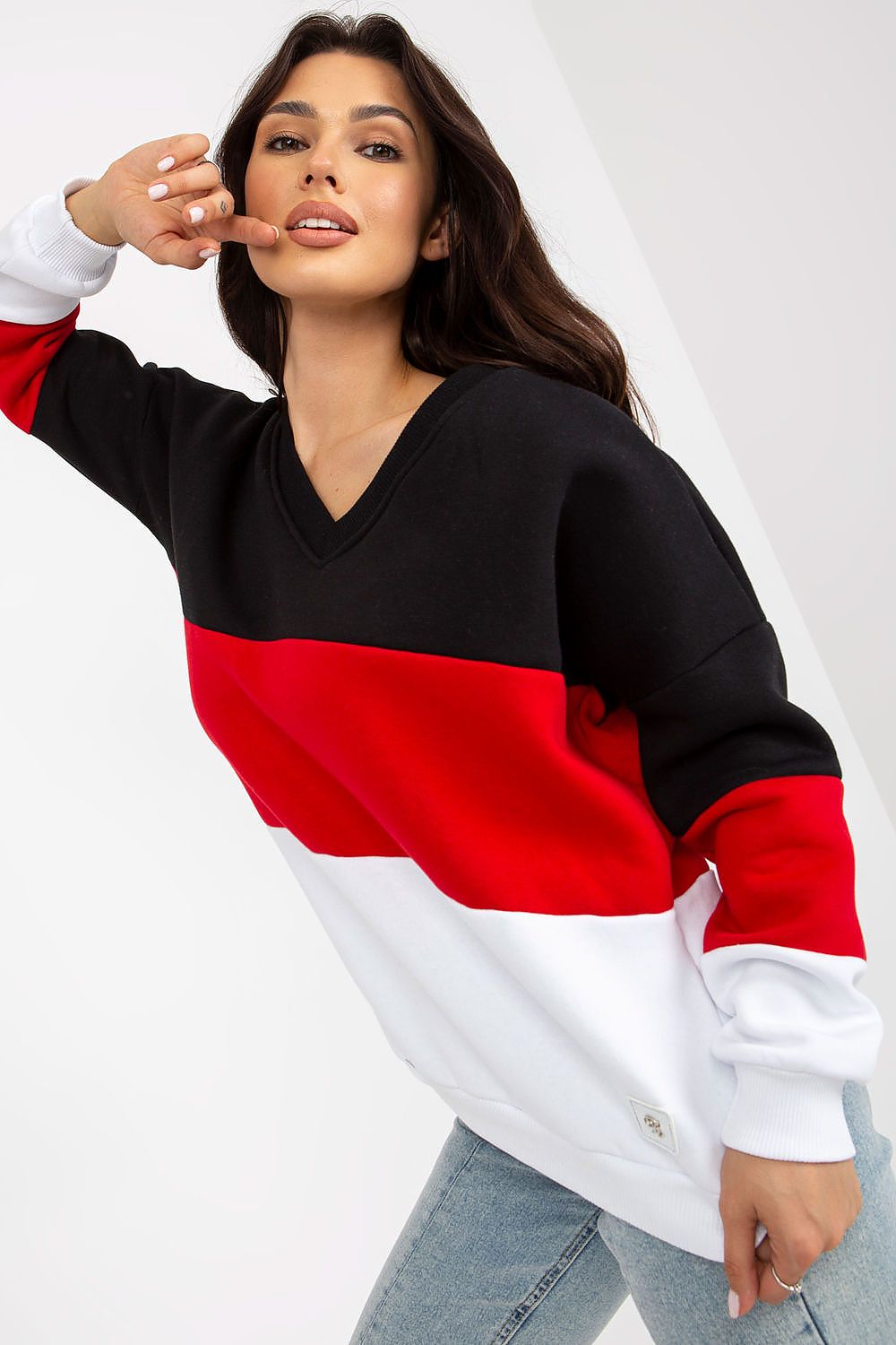   Bluza Damska Model RV-BL-8377.89 Black/Red - Relevance 