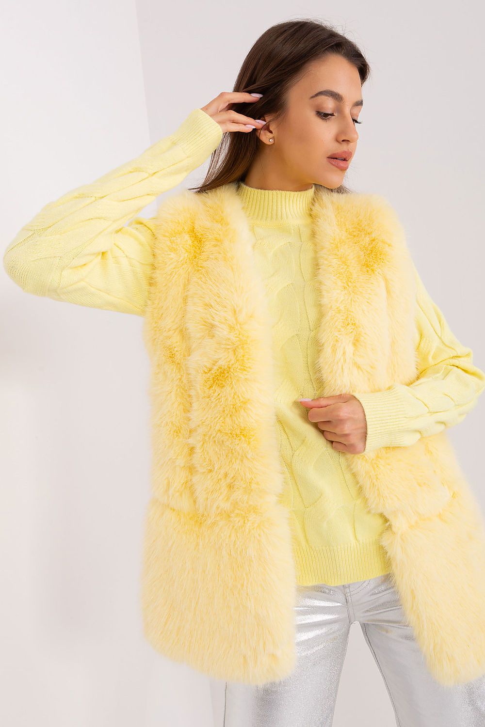   Kamizelka Model AT-KZ-2368.00P Light Yellow - AT 
