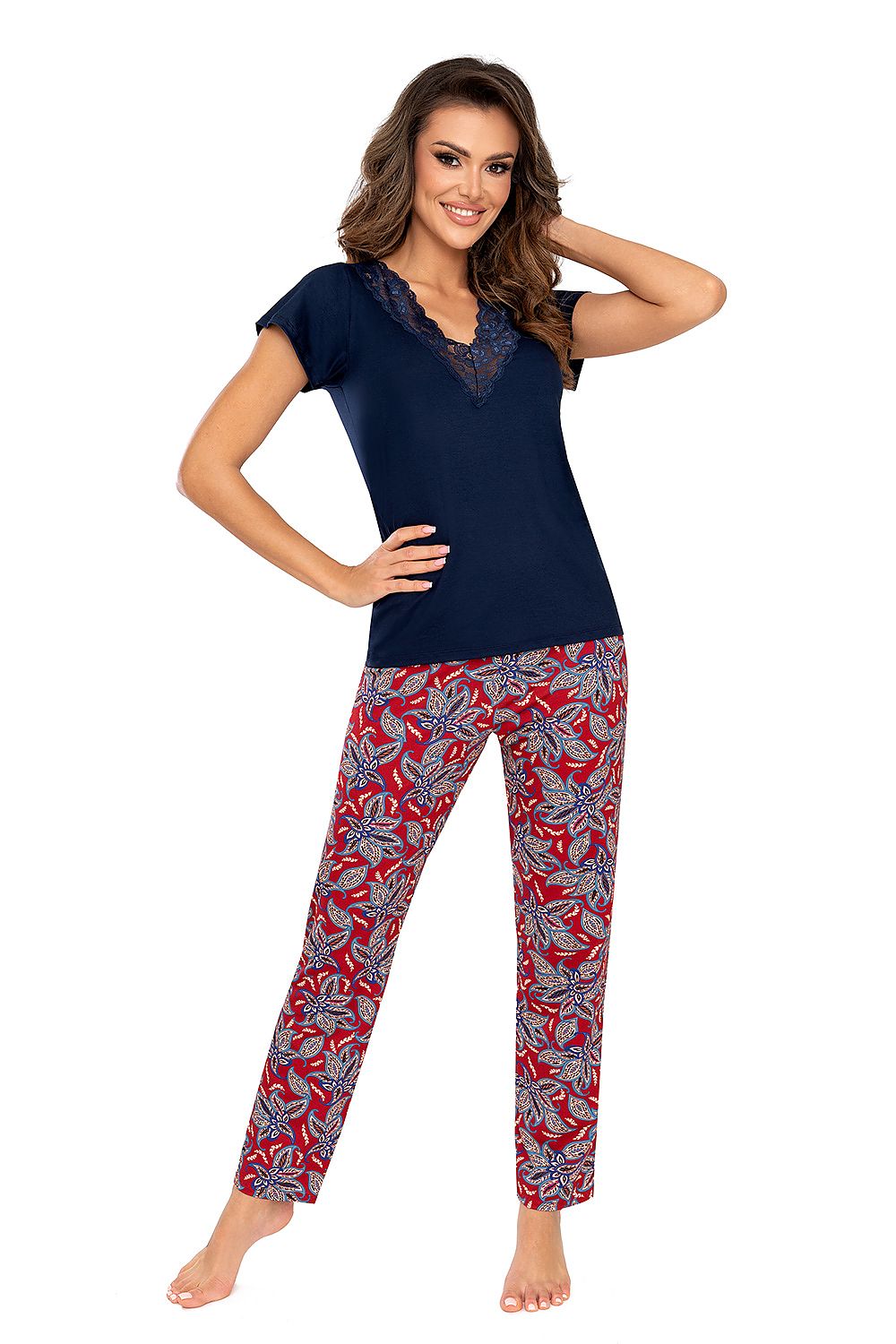  Piżama Damska Model Rita Dark Blue - Donna 