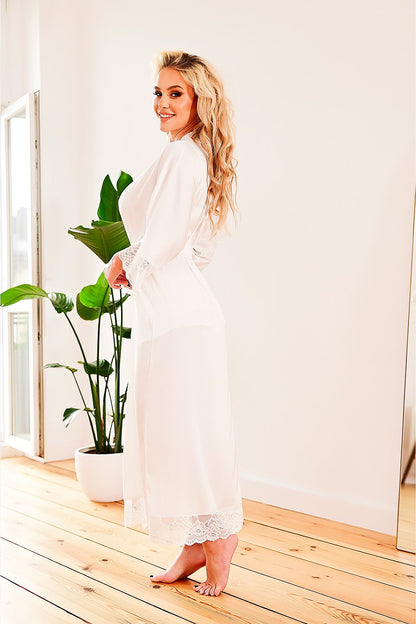  Szlafrok Podomka Model Sumatra satyna Ecru - Kalimo 